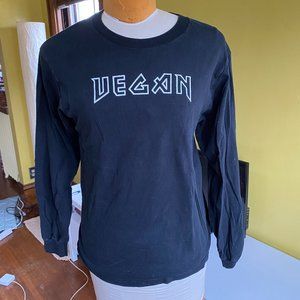 VEGAN Metal Band style long sleeved tee RARE
